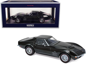 NEW 1969 Chevrolet Corvette Stingray Dark Green Metallic 1/18 Diecast Model Car